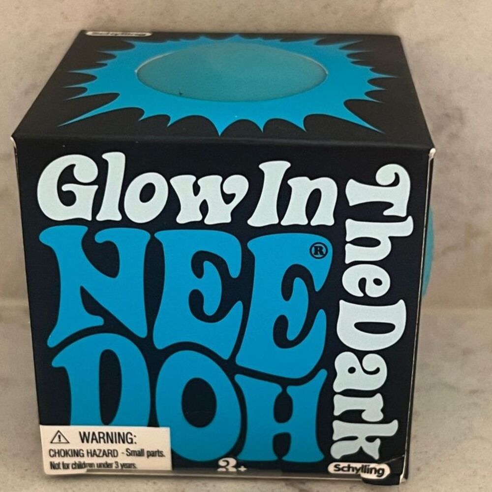 NeeDoh Glow In The Dark Stress Ball- BLUE